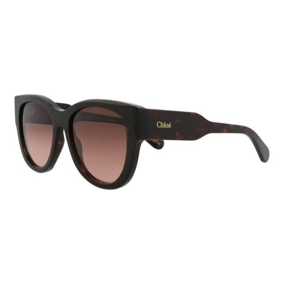 Chloé Womens Cat Eye Havana Havana Copper Fashion Designer Eyewear - Picture 1 of 4